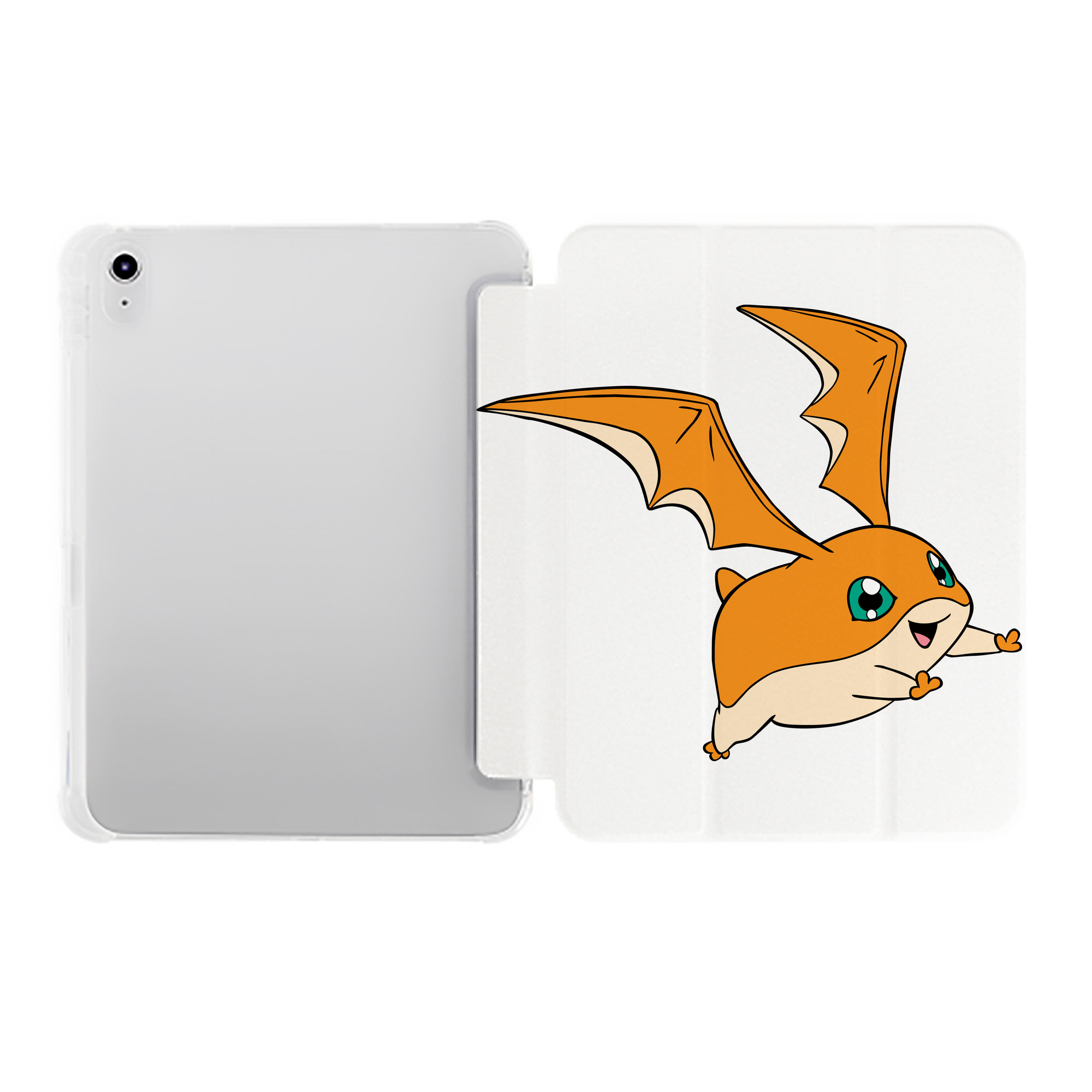 （画像用） Digimon デジタルモンスター/デジモン IPad ケース ペン収納付き 三つ折りスタンド PUレザー×シリコン 対応機種9.5/10.5/10.9インチ